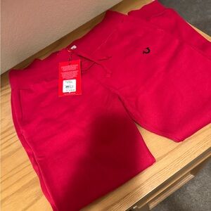 True Religion Vibrant Red Sweatpants